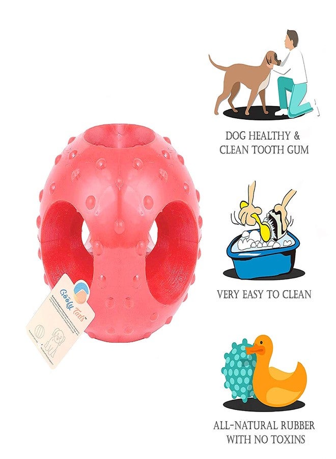 Goofy Tails 4 Rubber Chew Toy Combo for Dogs, Flavoured Bone, Hole Ball, Spike Ball and Trio Ring for Dog - Image 2